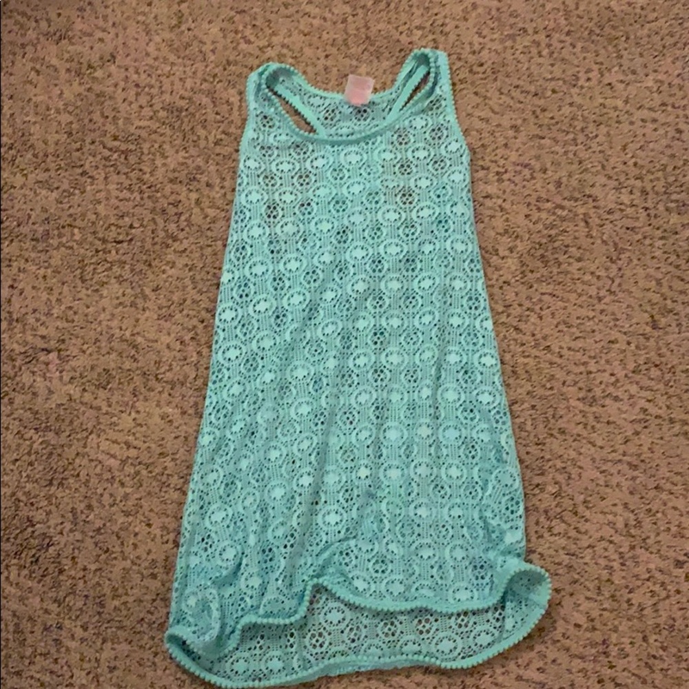 Turquoise swim suit cover up